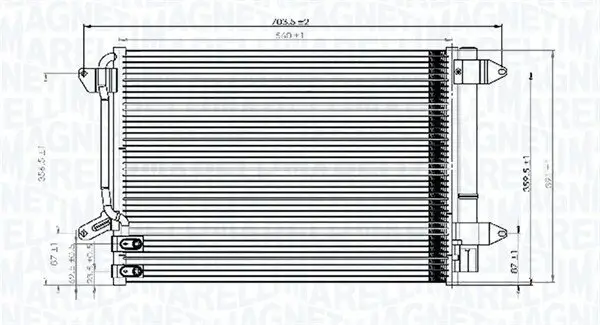 Kondensator, Klimaanlage MAGNETI MARELLI 350203845000