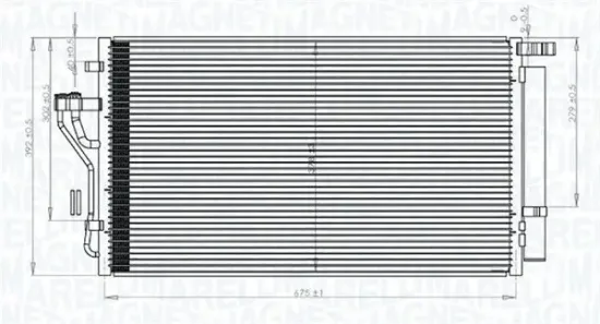 Kondensator, Klimaanlage MAGNETI MARELLI 350203848000 Bild Kondensator, Klimaanlage MAGNETI MARELLI 350203848000