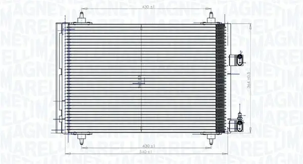 Kondensator, Klimaanlage MAGNETI MARELLI 350203849000