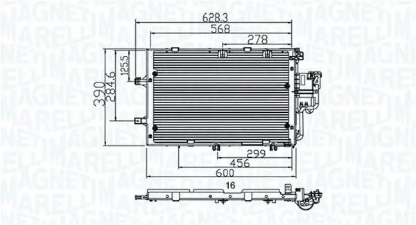 Kondensator, Klimaanlage MAGNETI MARELLI 350203891000