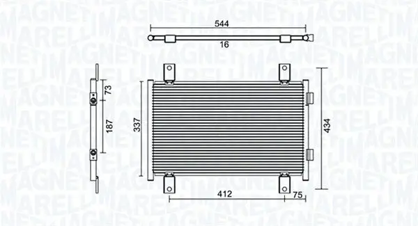 Kondensator, Klimaanlage MAGNETI MARELLI 350203895000