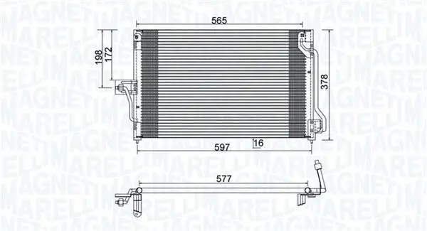 Kondensator, Klimaanlage MAGNETI MARELLI 350203897000