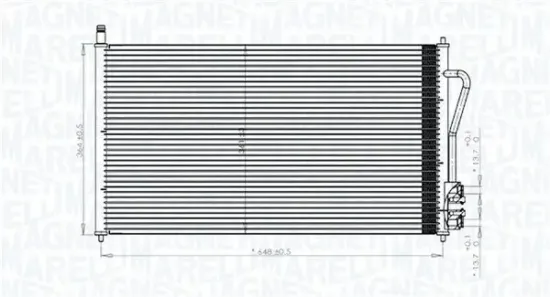 Kondensator, Klimaanlage MAGNETI MARELLI 350203898000 Bild Kondensator, Klimaanlage MAGNETI MARELLI 350203898000