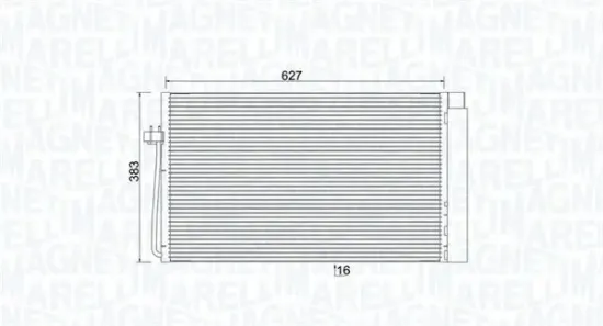 Kondensator, Klimaanlage MAGNETI MARELLI 350203899000 Bild Kondensator, Klimaanlage MAGNETI MARELLI 350203899000