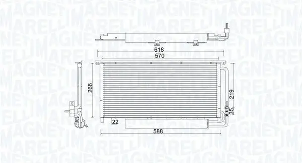 Kondensator, Klimaanlage MAGNETI MARELLI 350203922000