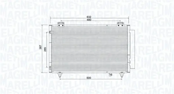 Kondensator, Klimaanlage MAGNETI MARELLI 350203925000