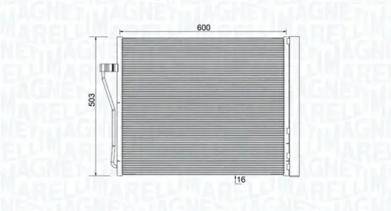 Kondensator, Klimaanlage MAGNETI MARELLI 350203929000 Bild Kondensator, Klimaanlage MAGNETI MARELLI 350203929000