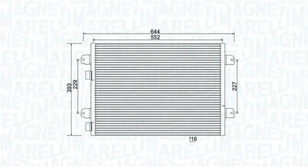 Kondensator, Klimaanlage MAGNETI MARELLI 350203931000