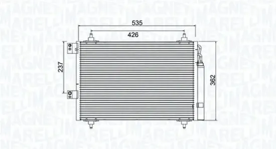 Kondensator, Klimaanlage MAGNETI MARELLI 350203936000 Bild Kondensator, Klimaanlage MAGNETI MARELLI 350203936000