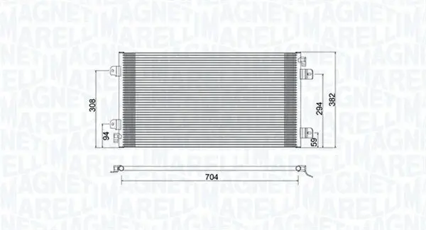 Kondensator, Klimaanlage MAGNETI MARELLI 350203941000