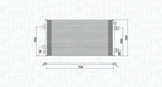 Kondensator, Klimaanlage MAGNETI MARELLI 350203941000 Bild Kondensator, Klimaanlage MAGNETI MARELLI 350203941000