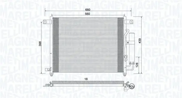 Kondensator, Klimaanlage MAGNETI MARELLI 350203943000