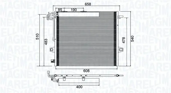 Kondensator, Klimaanlage MAGNETI MARELLI 350203947000