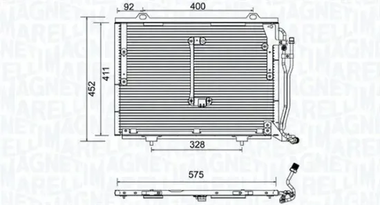 Kondensator, Klimaanlage MAGNETI MARELLI 350203948000 Bild Kondensator, Klimaanlage MAGNETI MARELLI 350203948000