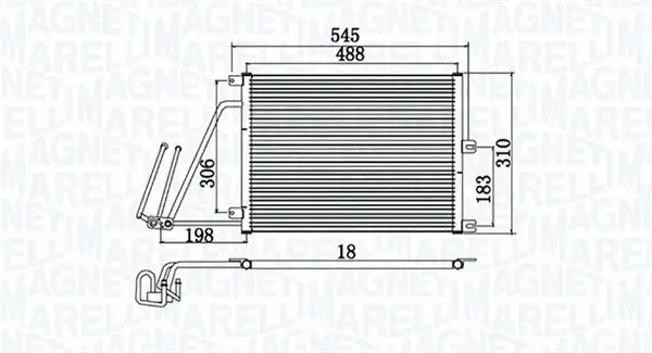 Kondensator, Klimaanlage MAGNETI MARELLI 350203950000