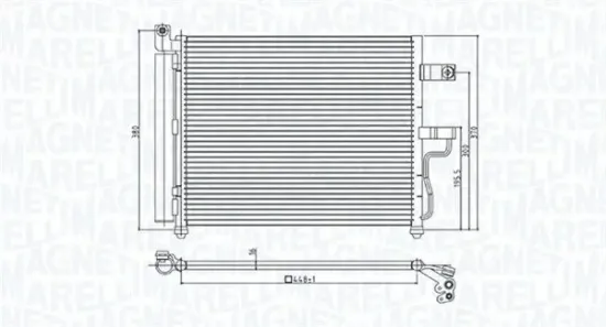 Kondensator, Klimaanlage MAGNETI MARELLI 350203954000 Bild Kondensator, Klimaanlage MAGNETI MARELLI 350203954000