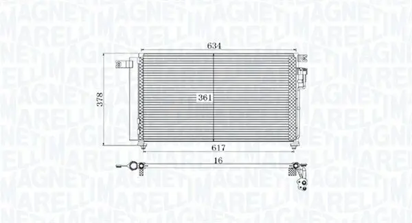 Kondensator, Klimaanlage MAGNETI MARELLI 350203961000