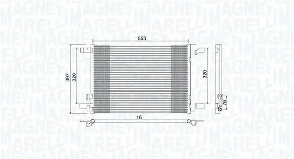 Kondensator, Klimaanlage MAGNETI MARELLI 350203964000