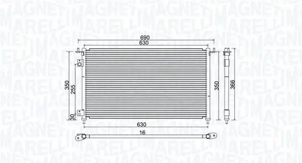 Kondensator, Klimaanlage MAGNETI MARELLI 350203970000