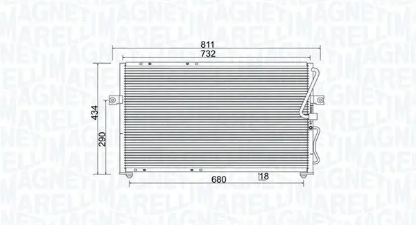 Kondensator, Klimaanlage MAGNETI MARELLI 350203985000