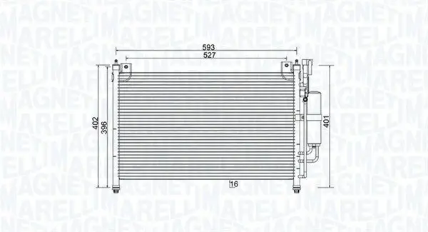 Kondensator, Klimaanlage MAGNETI MARELLI 350203989000