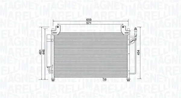 Kondensator, Klimaanlage MAGNETI MARELLI 350203990000