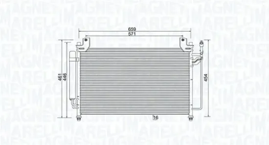 Kondensator, Klimaanlage MAGNETI MARELLI 350203990000 Bild Kondensator, Klimaanlage MAGNETI MARELLI 350203990000