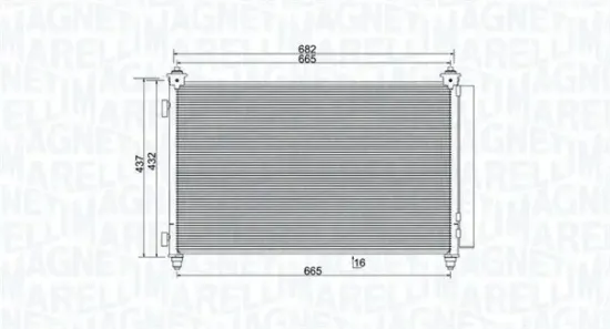 Kondensator, Klimaanlage MAGNETI MARELLI 350203991000 Bild Kondensator, Klimaanlage MAGNETI MARELLI 350203991000