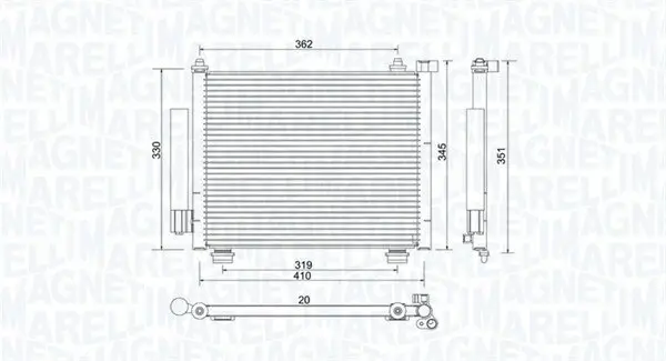 Kondensator, Klimaanlage MAGNETI MARELLI 350203993000