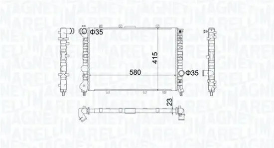 Kühler, Motorkühlung MAGNETI MARELLI 350213100700 Bild Kühler, Motorkühlung MAGNETI MARELLI 350213100700