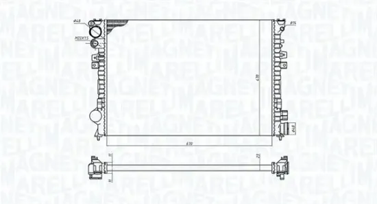 Kühler, Motorkühlung MAGNETI MARELLI 350213102700 Bild Kühler, Motorkühlung MAGNETI MARELLI 350213102700
