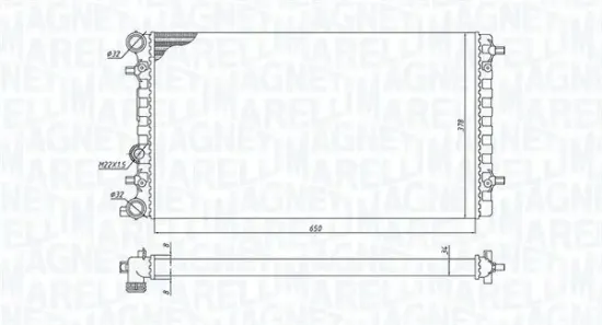 Kühler, Motorkühlung MAGNETI MARELLI 350213105100 Bild Kühler, Motorkühlung MAGNETI MARELLI 350213105100