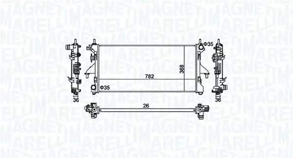 Kühler, Motorkühlung MAGNETI MARELLI 350213126900
