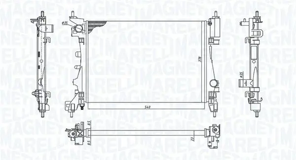 Kühler, Motorkühlung MAGNETI MARELLI 350213130100