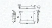 Kühler, Motorkühlung MAGNETI MARELLI 350213151100