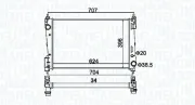 Kühler, Motorkühlung MAGNETI MARELLI 350213151200