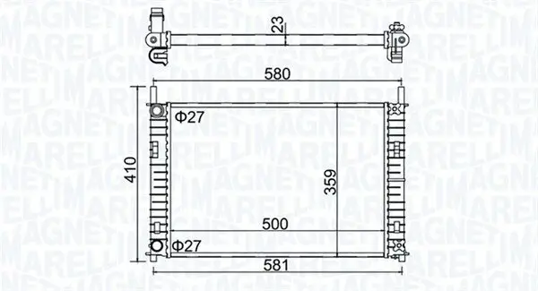 Kühler, Motorkühlung MAGNETI MARELLI 350213152700