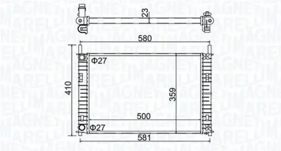 Kühler, Motorkühlung MAGNETI MARELLI 350213152700 Bild Kühler, Motorkühlung MAGNETI MARELLI 350213152700