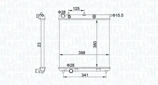 Kühler, Motorkühlung MAGNETI MARELLI 350213153700 Bild Kühler, Motorkühlung MAGNETI MARELLI 350213153700