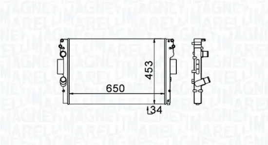 Kühler, Motorkühlung MAGNETI MARELLI 350213154000 Bild Kühler, Motorkühlung MAGNETI MARELLI 350213154000