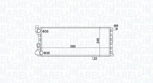 Kühler, Motorkühlung MAGNETI MARELLI 350213154100