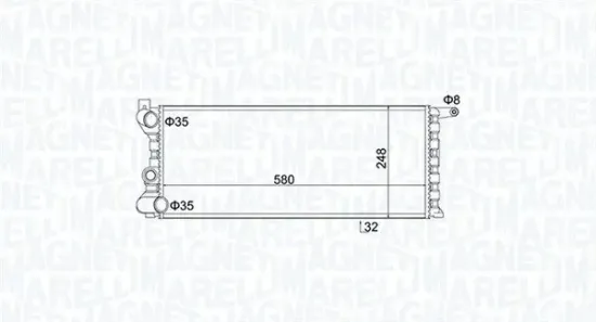 Kühler, Motorkühlung MAGNETI MARELLI 350213154100 Bild Kühler, Motorkühlung MAGNETI MARELLI 350213154100