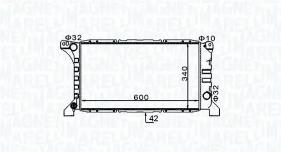 Kühler, Motorkühlung MAGNETI MARELLI 350213154200 Bild Kühler, Motorkühlung MAGNETI MARELLI 350213154200
