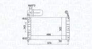 Kühler, Motorkühlung MAGNETI MARELLI 350213154400