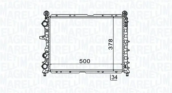 Kühler, Motorkühlung MAGNETI MARELLI 350213154600