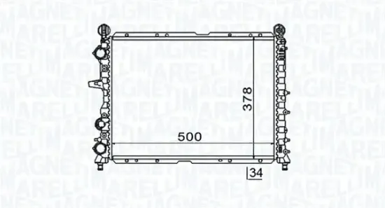 Kühler, Motorkühlung MAGNETI MARELLI 350213154600 Bild Kühler, Motorkühlung MAGNETI MARELLI 350213154600