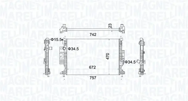 Kühler, Motorkühlung MAGNETI MARELLI 350213155300