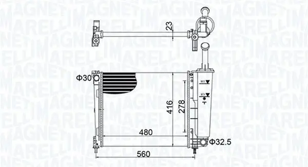 Kühler, Motorkühlung MAGNETI MARELLI 350213155700