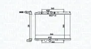 Kühler, Motorkühlung MAGNETI MARELLI 350213156100