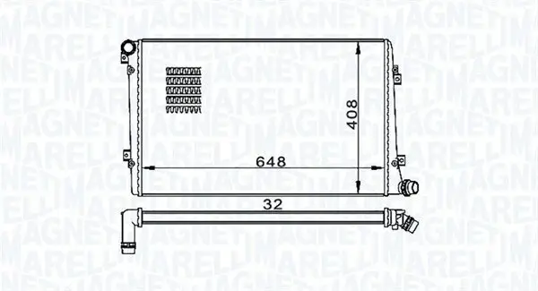 Kühler, Motorkühlung MAGNETI MARELLI 350213157300